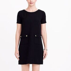 J. Crew Factory Black Relaxed Pocket Shift Dress